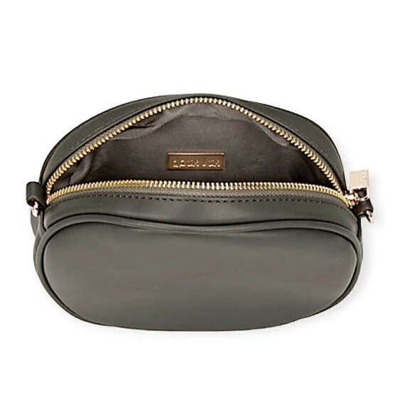NWT Deux Lux Oval Messenger Bag, Grey Vegan Leather , Cross Body Bag - Picture 4 of 6